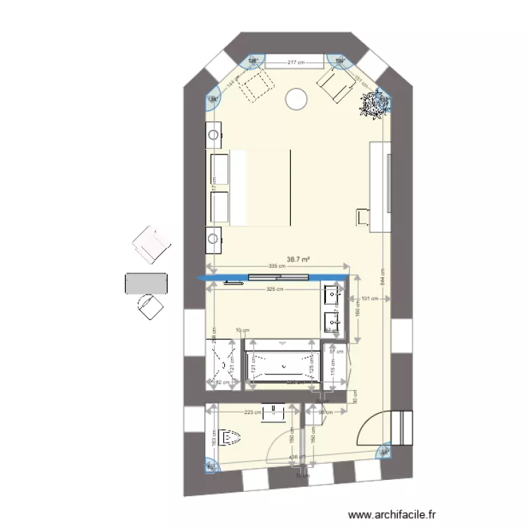 Chambre Chateau Buffi&egrave;re 2. Plan de 