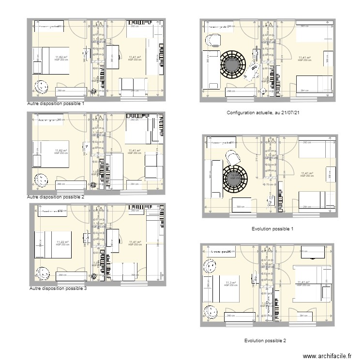 Bureau1Amis1Chris et ChAmis2. Plan de 23 pièces et 151 m2