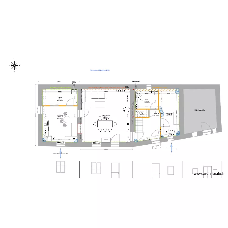 RDC habitation amenage V5. Plan de 