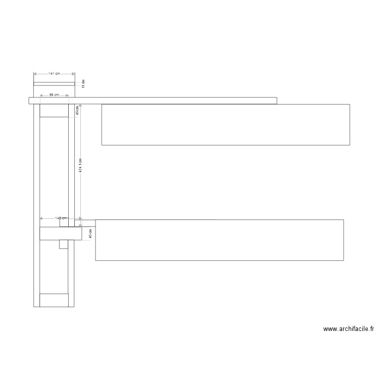 Cuisine jardin. Plan de 0 pièce et 0 m2