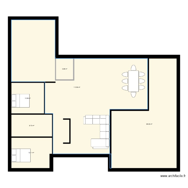 maison x. Plan de 0 pièce et 0 m2