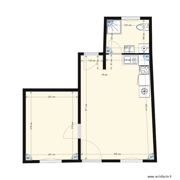 F2 Rez de chaussée. Plan de 0 pièce et 0 m2