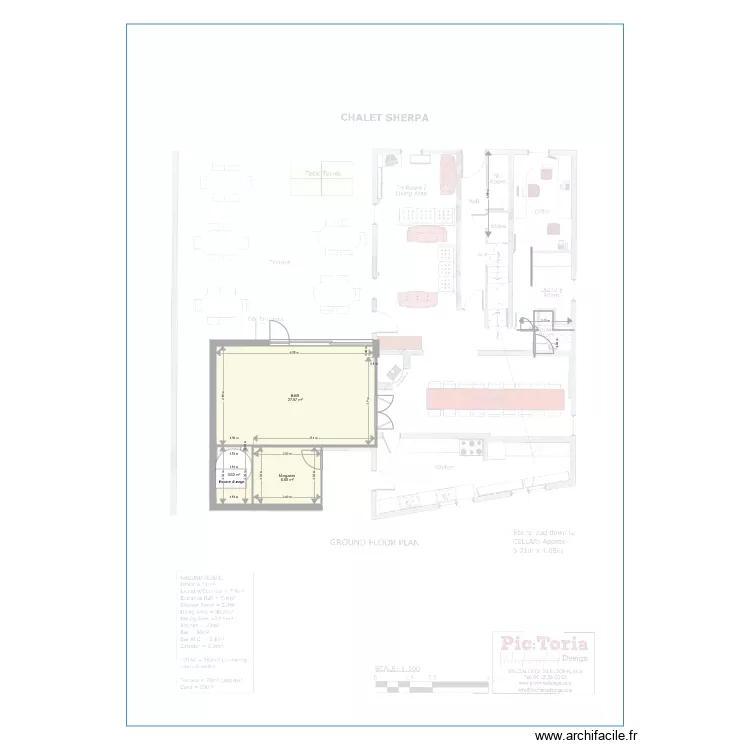 sanitaire sherpa. Plan de 