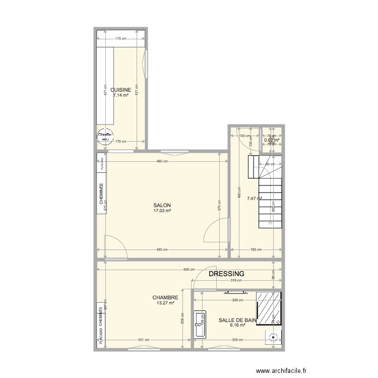 saint léonard T2 1er étage. Plan de 0 pièce et 0 m2