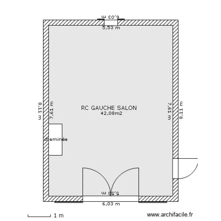 RC GAUCHE SALON. Plan de 