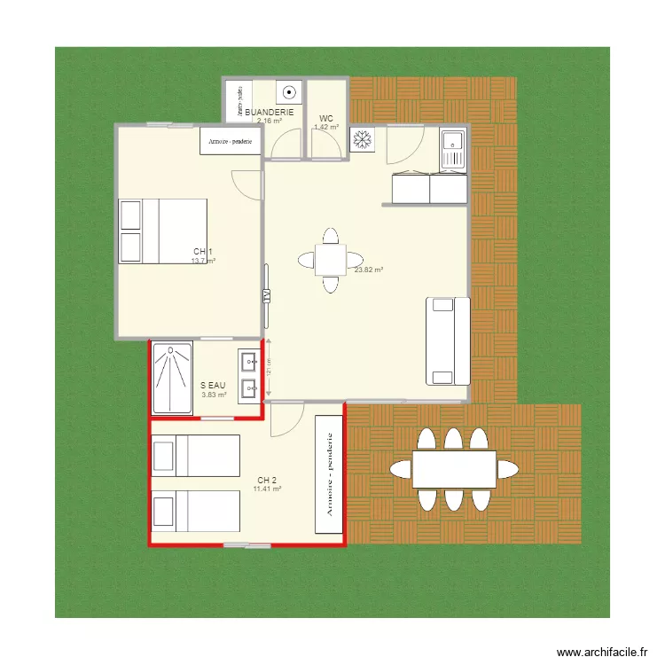 VILLA LA GARCONNIERE PROJET 2. Plan de 