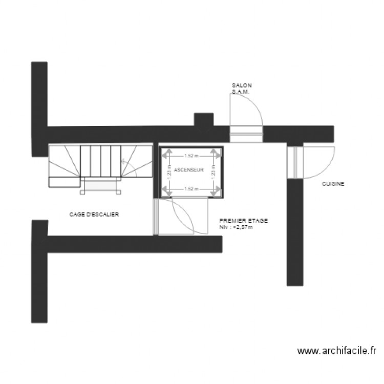 DUFOUR JAMBES Ascenseur Premier étage. Plan de 0 pièce et 0 m2
