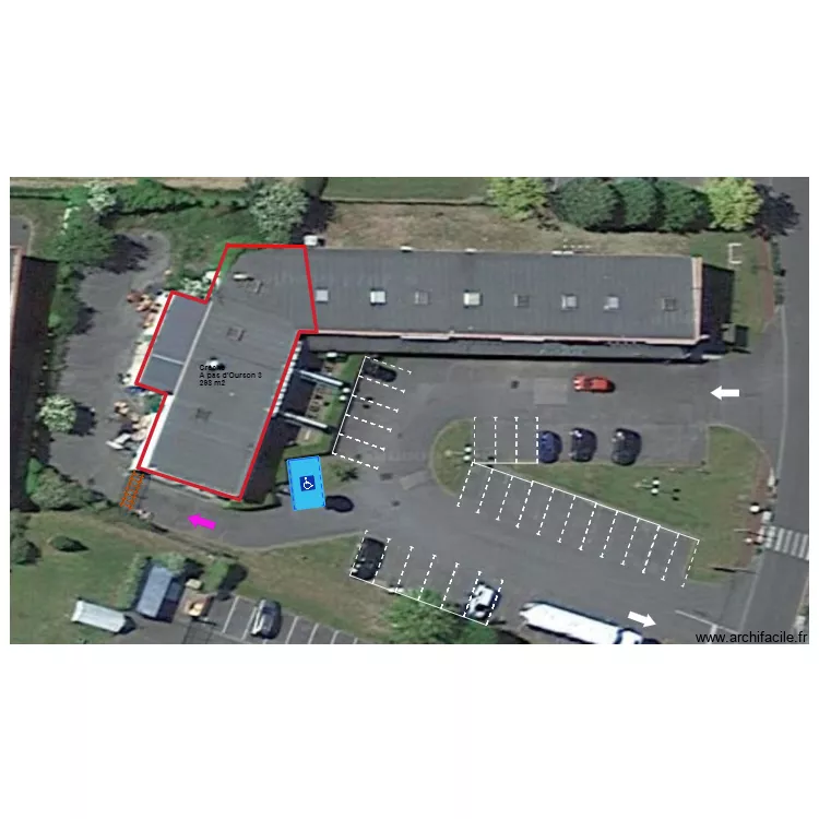 Plan de masse A pas d'ourson. Plan de 