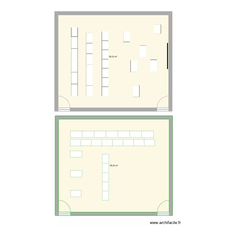 projection salle C. Plan de projection salle C. Plan de
