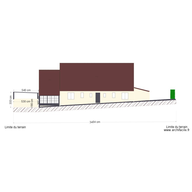 inclinaison terrain. Plan de 0 pièce et 0 m2