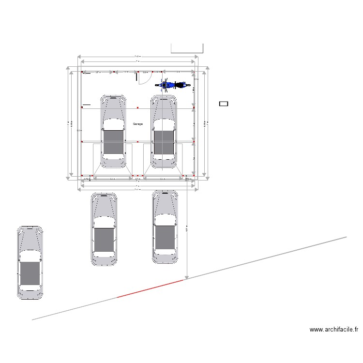 GARAGE DOUBLE. Plan de 0 pièce et 0 m2