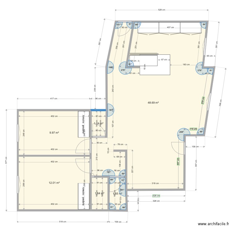 Appart 5 Cours E Zola 2. Plan de 0 pièce et 0 m2