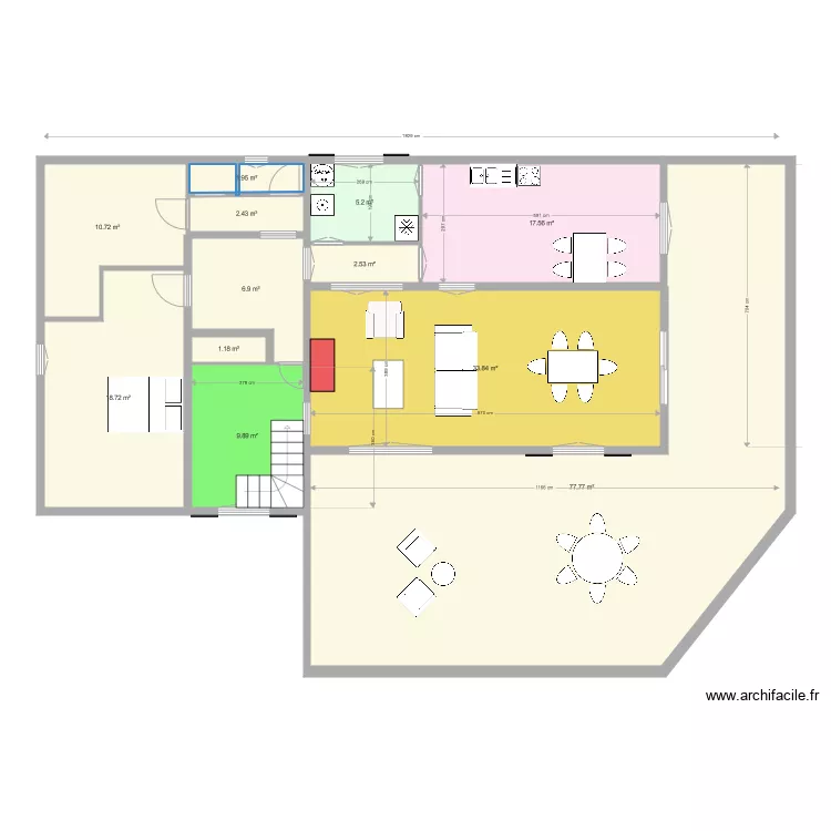 MAISON sans VERANDA. Plan de MAISON sans VERANDA. Plan de