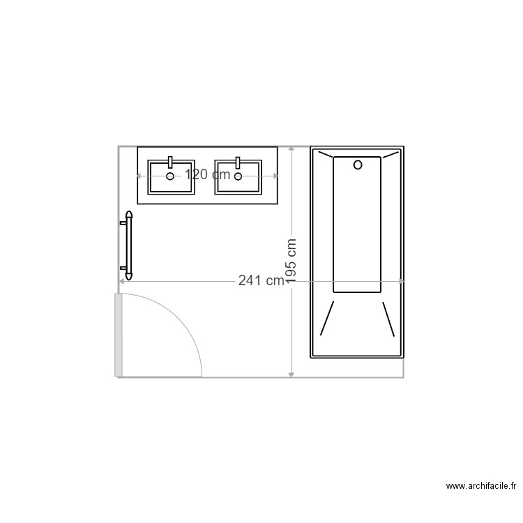 PLAN SDB 1er LESCHERES. Plan de 0 pièce et 0 m2