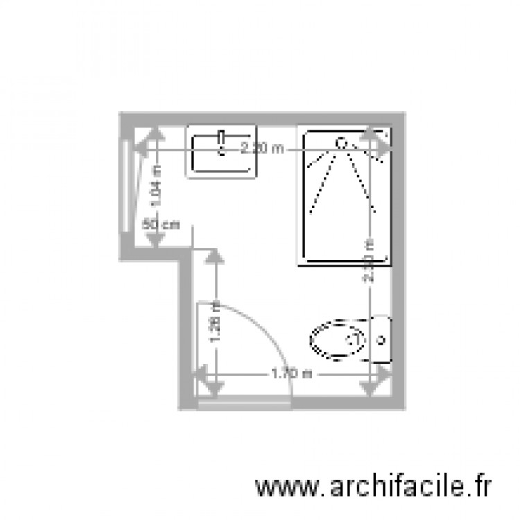 salle de bain chambre 106. Plan de 0 pièce et 0 m2