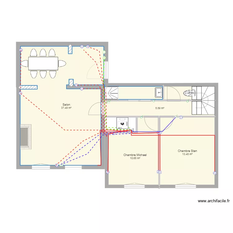 Maison principale. Plan de 