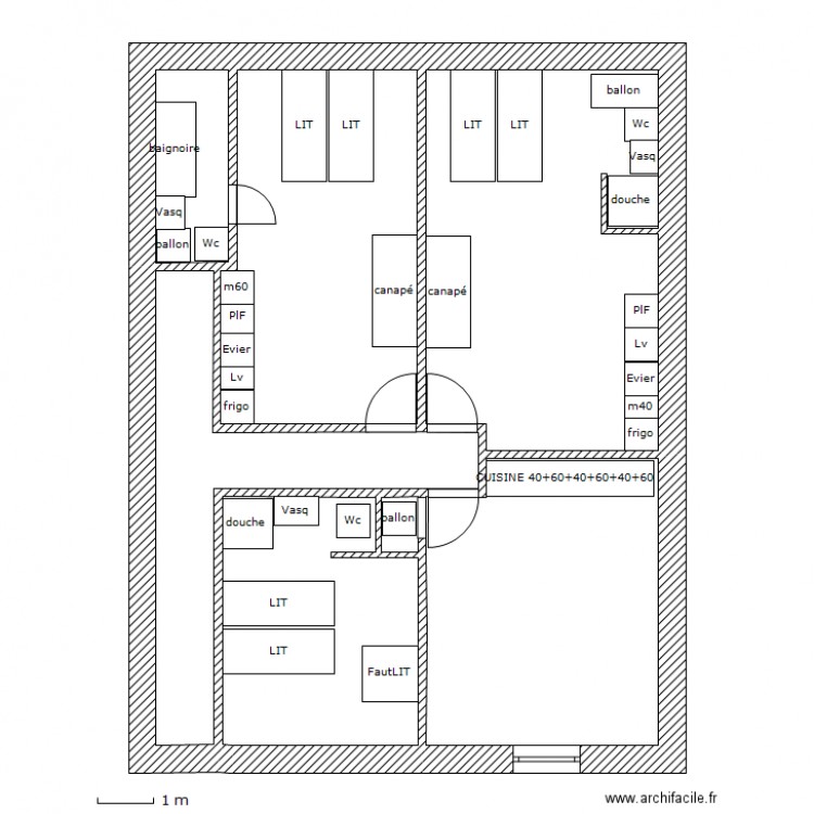 Etage Caleche. Plan de 0 pièce et 0 m2