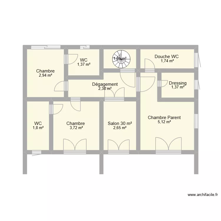 Plan Etage 1 et 2. Plan de 10 Pièces et 24 m² Plan Etage 1 et 2. Plan de 10 Pièces et 24 m²
