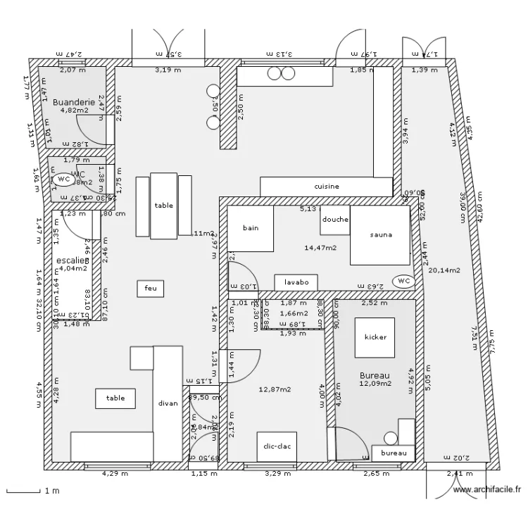 Maison Version 7 meublé. Plan de Maison Version 7 meublé. Plan de