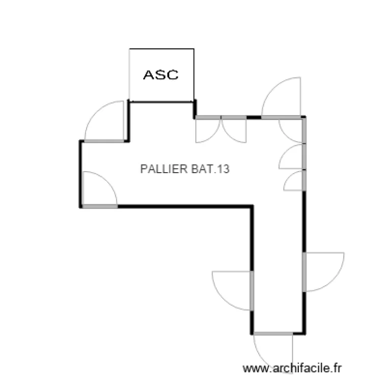 PALIER BAT 13 PC SAINT MAURICE. Plan de 