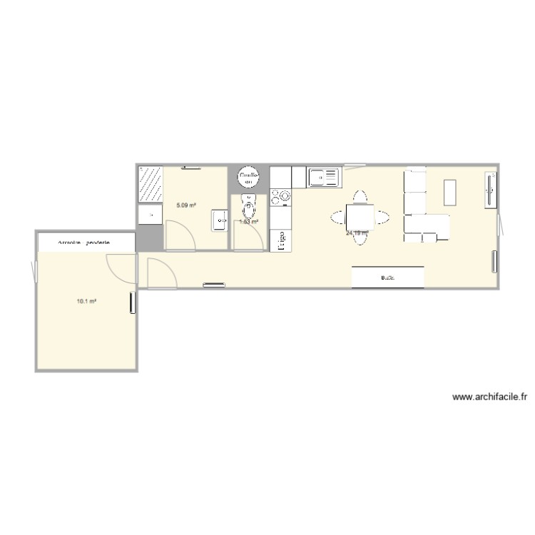 T2 digne . Plan de 0 pièce et 0 m2