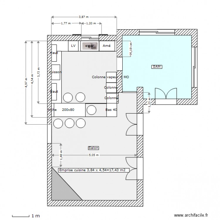 Cuisine Severine C8. Plan de 0 pièce et 0 m2