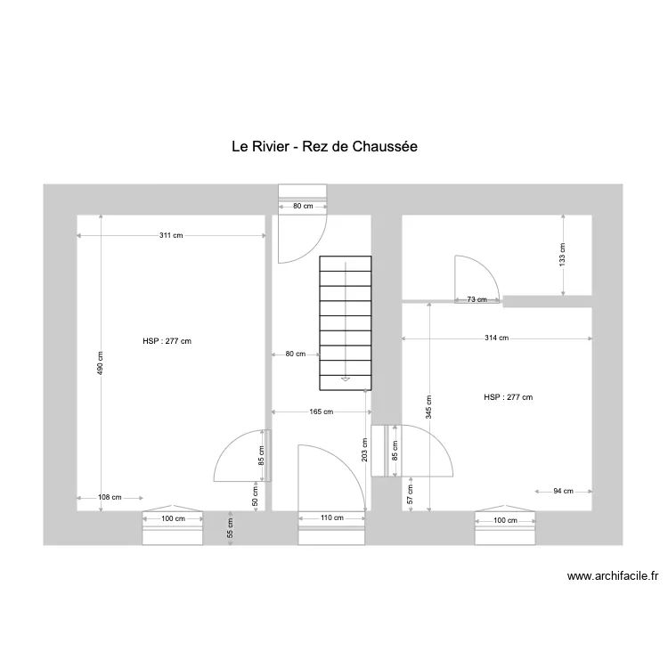 Le Rivier Rez de Chauss&eacute;e. Plan de 