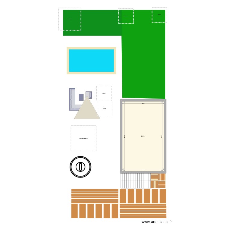 jardin mallemort. Plan de 1 pièce et 53 m2