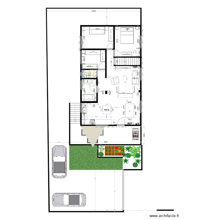 osny pav  version aménagée jardin. Plan de 0 pièce et 0 m2