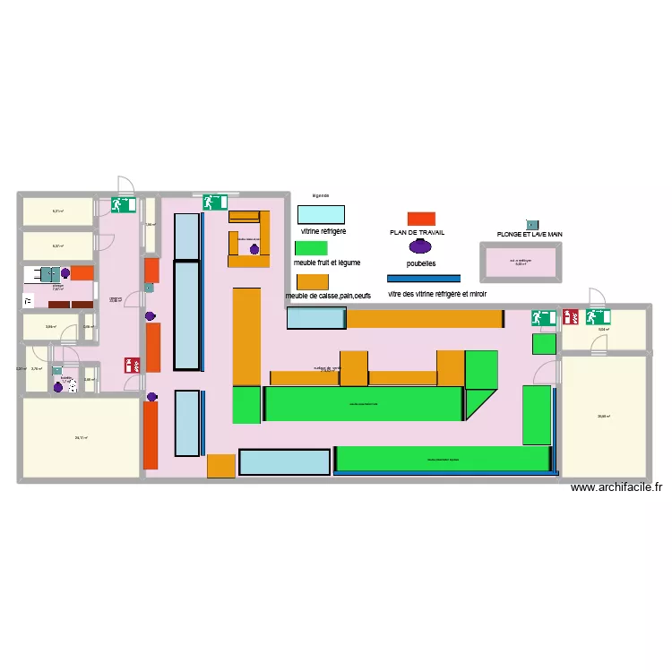 HALLE PAYSANNE. Plan de 