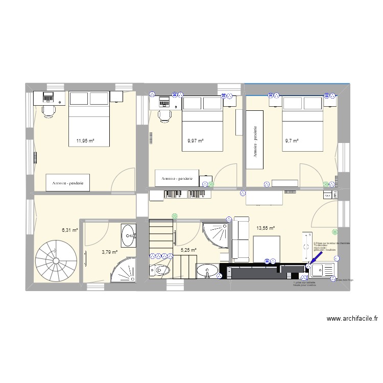 Plan Maison Campagne. Plan de 0 pièce et 0 m2