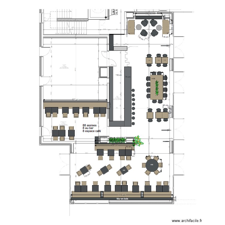 Brasserie new B. Plan de 0 pièce et 0 m2