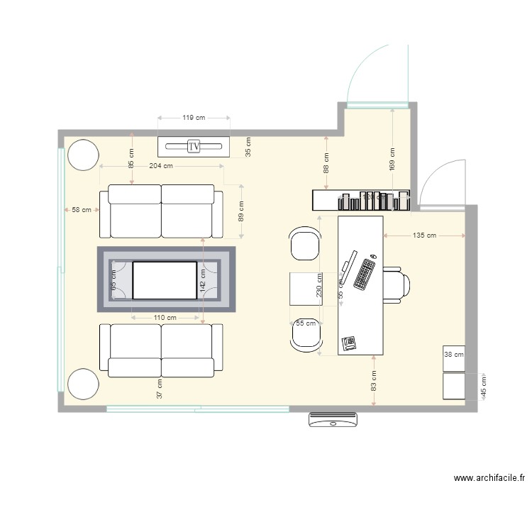 Bureau BFF. Plan de 0 pièce et 0 m2