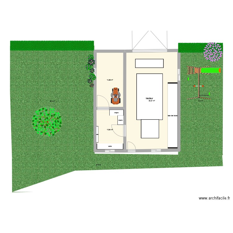 garage tracteur 3. Plan de 0 pièce et 0 m2