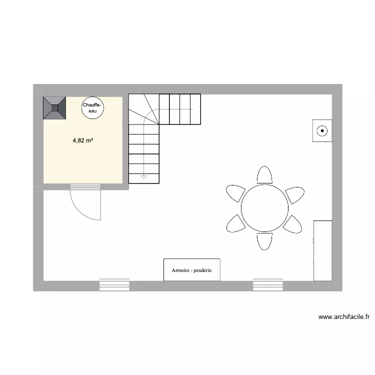 1er. Plan de 1  et 5 m²