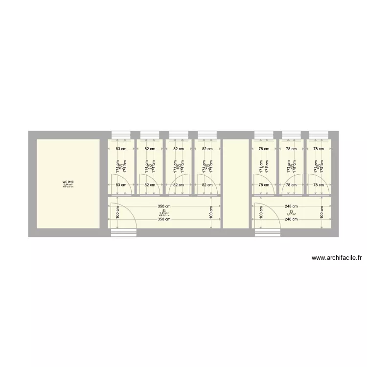 B&acirc;timent F Projet. Plan de 