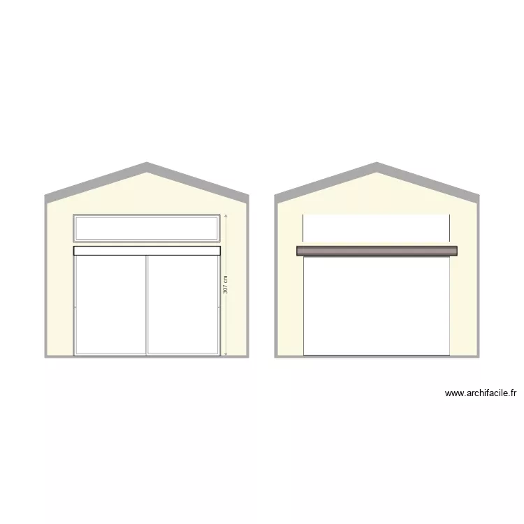 baie vitr&eacute;e cuisine vue int&eacute;rieur. Plan de 