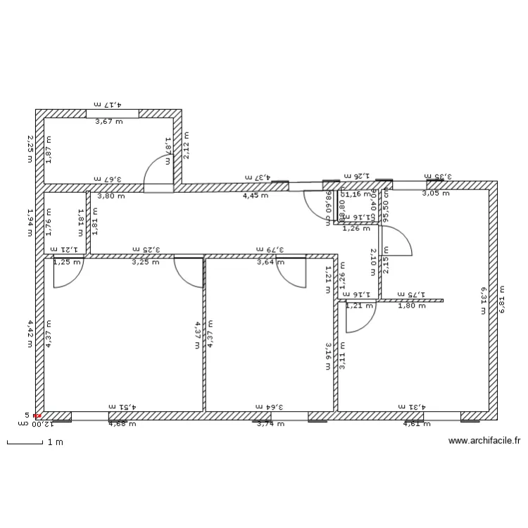premier &eacute;tage. Plan de 