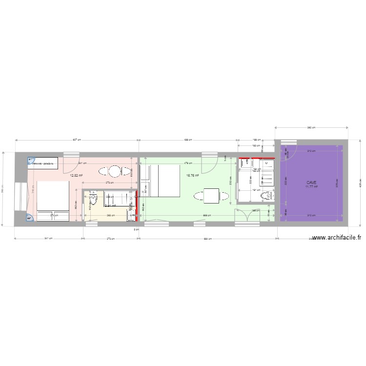 COURTEJOIE PROJET RDC NOUVEAU. Plan de 0 pièce et 0 m2