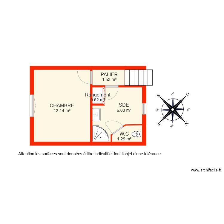 BI 6418 Etage. Plan de 0 pièce et 0 m2