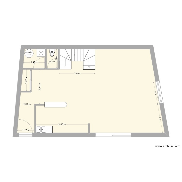 RDC lot B amménagé. Plan de 0 pièce et 0 m2