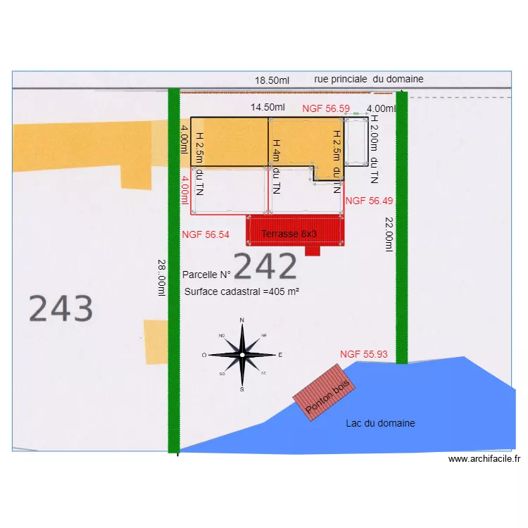 chalet 21 plan de masse JC. Plan de 