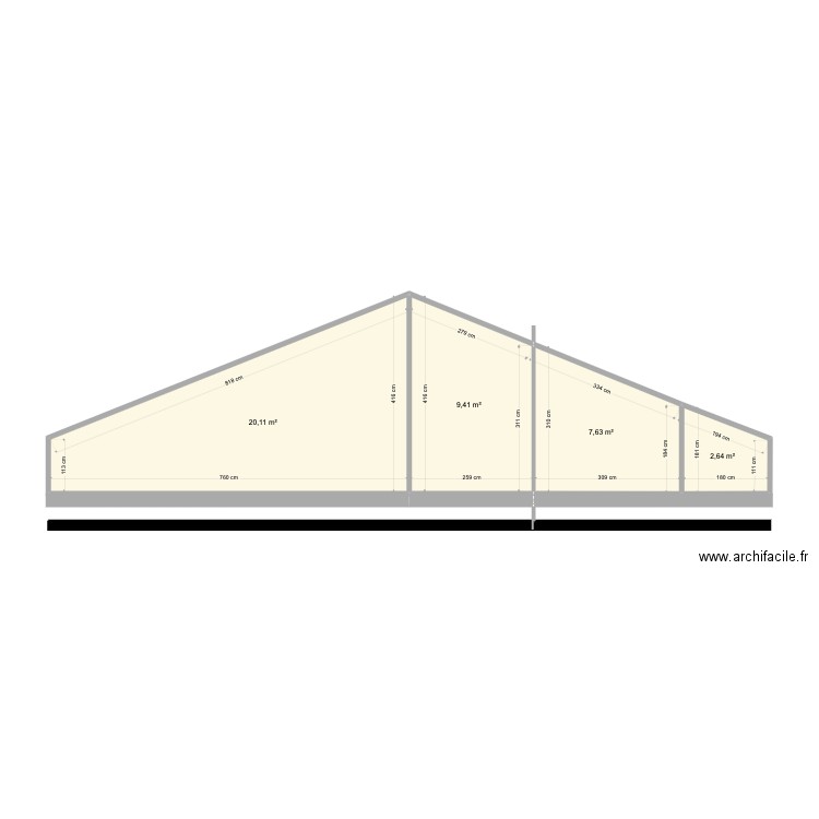Facade. Plan de 0 pièce et 0 m2