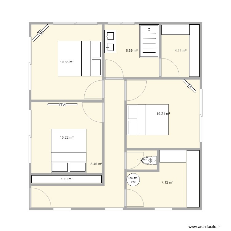 maison nous duras 2021 coin nuit. Plan de 0 pièce et 0 m2