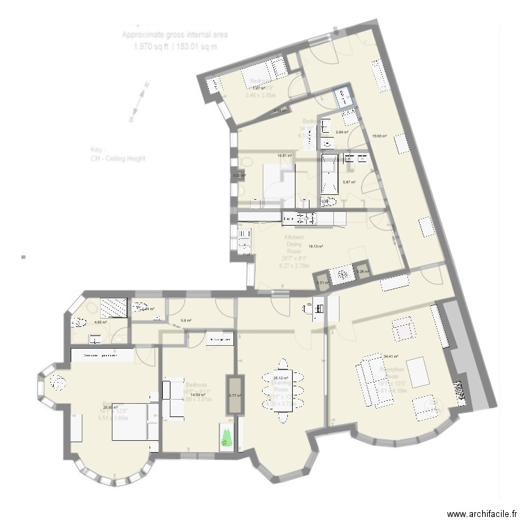 FitzJames 21. Plan de 0 pièce et 0 m2