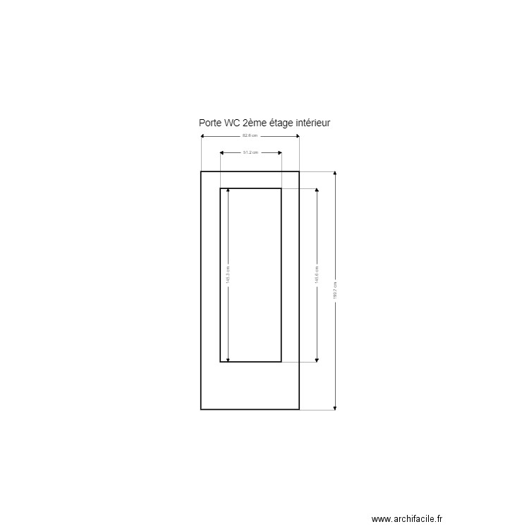 Porte WC 2ème étage intérieure. Plan de 0 pièce et 0 m2