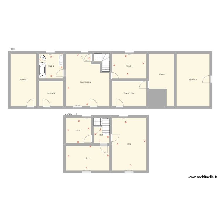 PRADEAU. Plan de 0 pièce et 0 m2