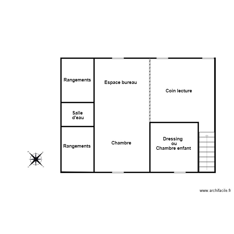 Deuxième niveau CAZENAVE. Plan de 0 pièce et 0 m2