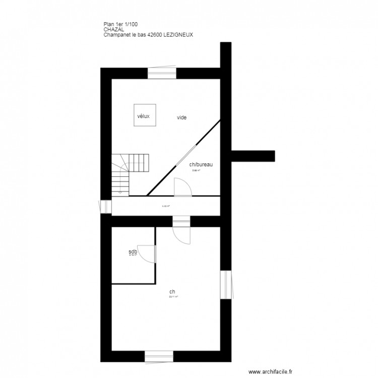 plan CHAZAL Lézigneux. Plan de 0 pièce et 0 m2