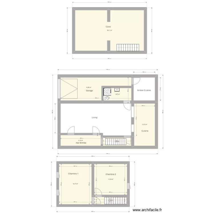 Wauters_Frison N°3_Cave. Plan de Wauters_Frison N°3_Cave. Plan de